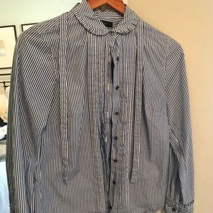 JCrew striped tie button down